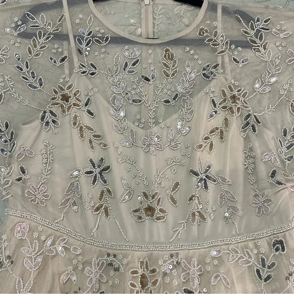 NWT Anthropologie Mac Duggal Evonna Dress 14 Wedding Mother of the Bride Ivory - Picture 5 of 16